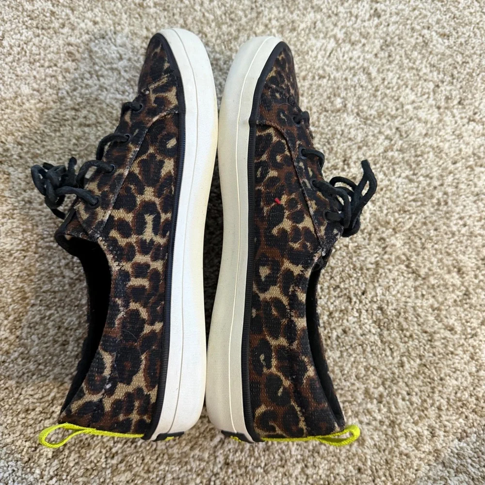 Sperry Crest Vibe SeaCycled Leopard Print Sneakers Womens 9 STS88919 Brown Neon - Picture 7 of 10